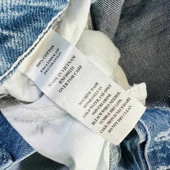 Playboy by PacSun Size 23 Eco Super Distressed High Waisted Baggy Jeans - Picture 13 of 15